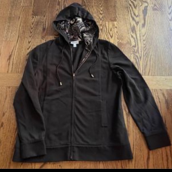 St. John Jackets & Blazers - St John Sport mahogany hooded jacket, Women’s Large